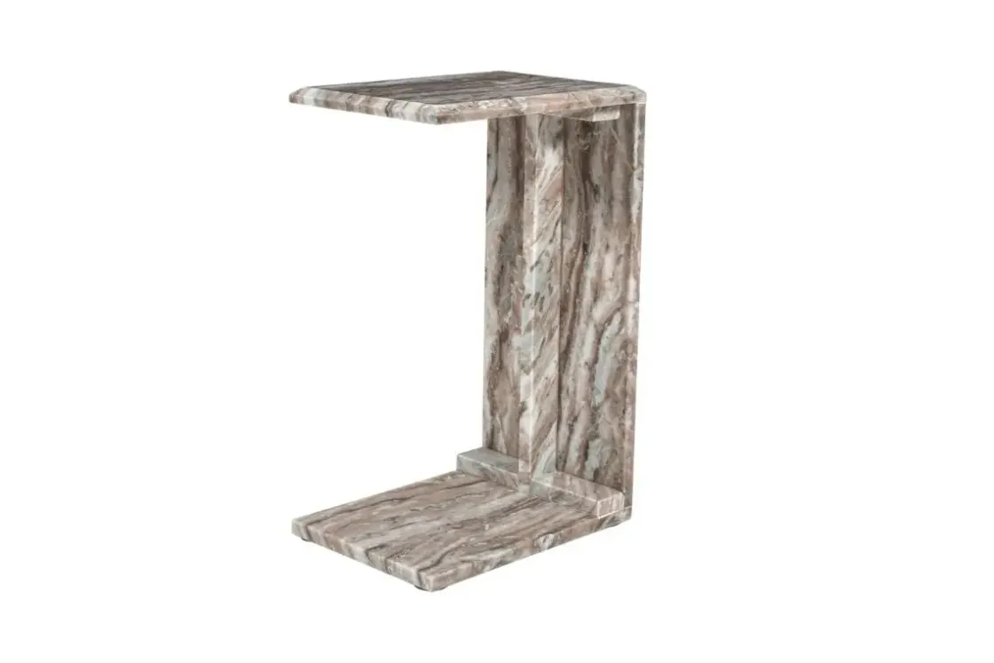 Mor Furniture Bella Marble Accent C Table In Sand
