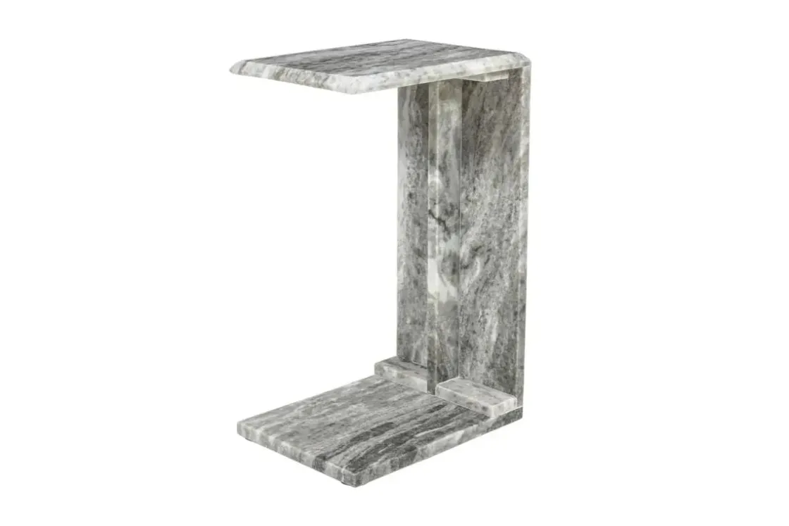 Mor Furniture Bella Marble Accent C Table In Sand