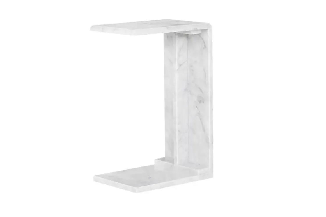 Mor Furniture Bella Marble Accent C Table In Sand