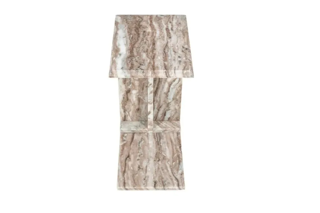 Mor Furniture Bella Marble Accent C Table In Sand