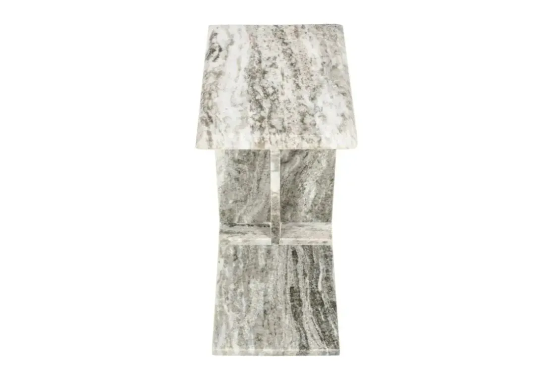 Mor Furniture Bella Marble Accent C Table In Sand
