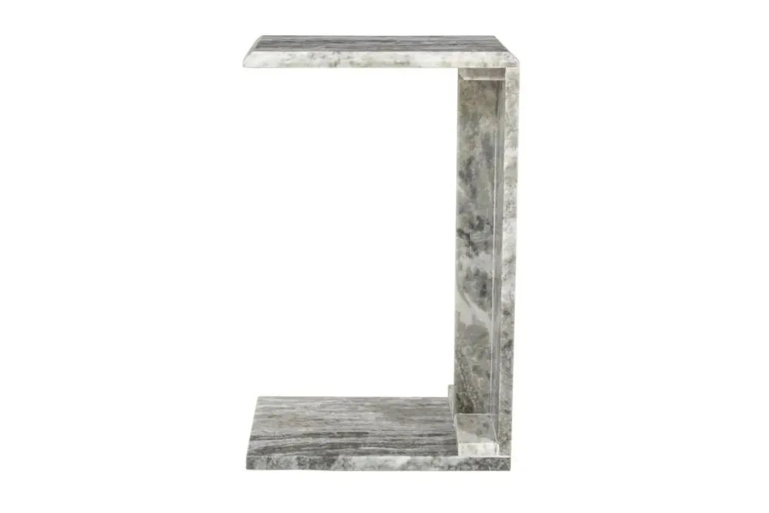 Mor Furniture Bella Marble Accent C Table In Sand