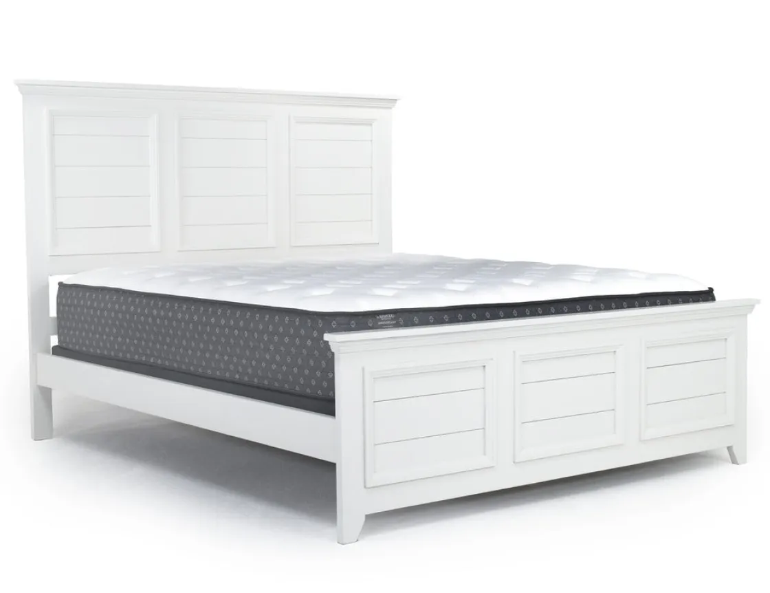 Mor Furniture Bella Panel Bed, Dresser, Mirror & Nightstand In White, Twin
