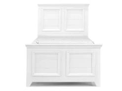Mor Furniture Bella Panel Bed, Dresser, Mirror & Nightstand In White, Twin