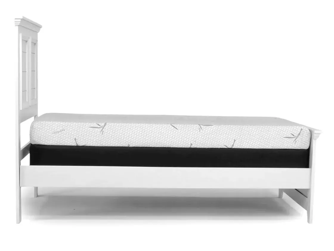 Mor Furniture Bella Panel Bed In White, Twin