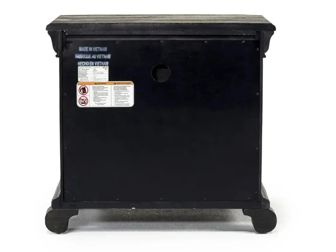 Mor Furniture Bellamy 4 Drawer Nightstand In Charcoal