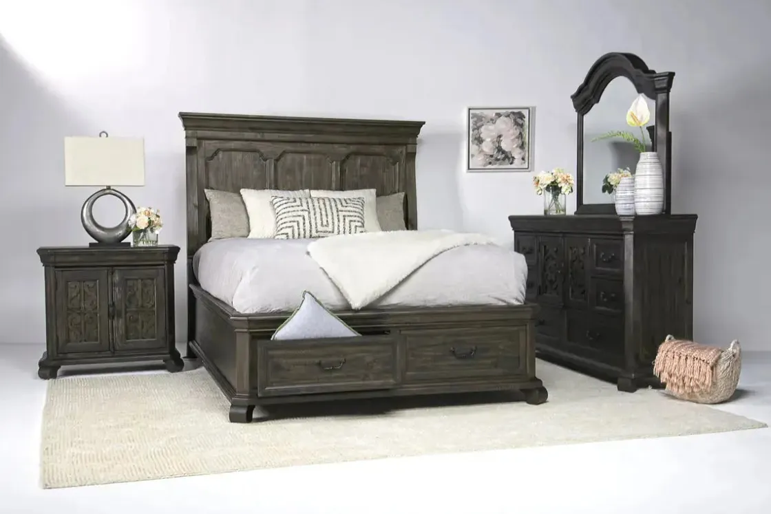 Mor Furniture Bellamy 4 Drawer Nightstand In Charcoal