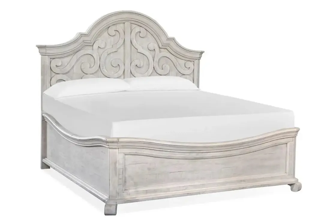 Mor Furniture Bellamy Arch Panel Bed In Charcoal, Eastern King