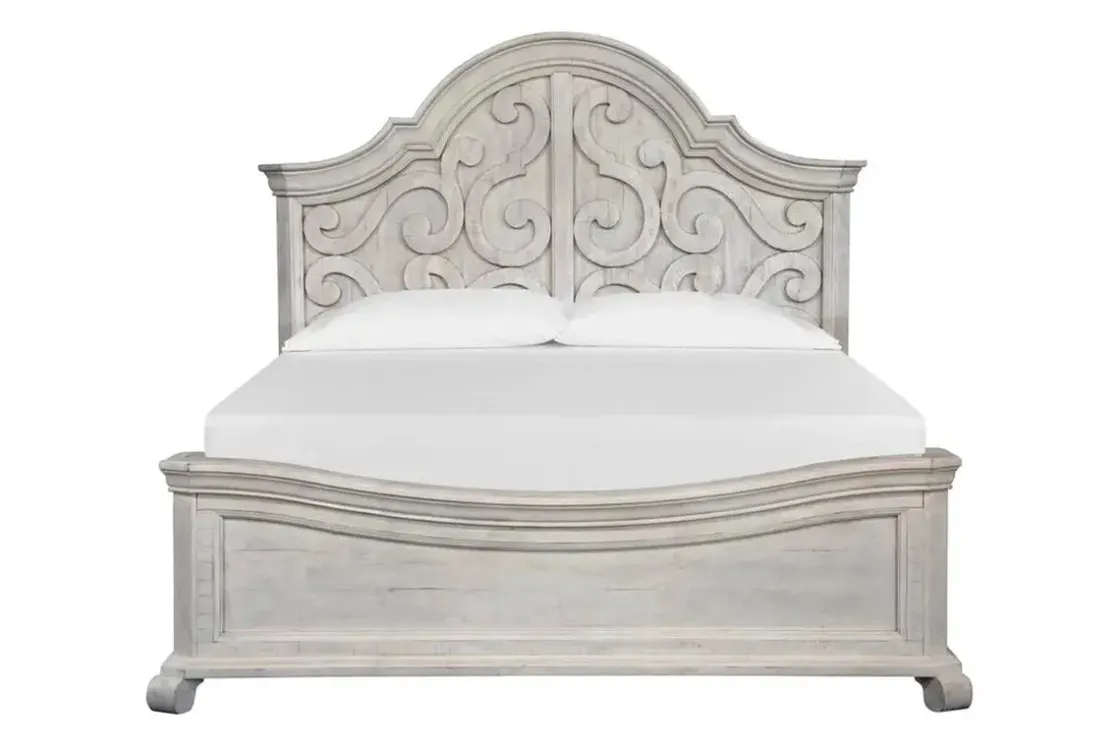 Mor Furniture Bellamy Arch Panel Bed In Charcoal, Eastern King