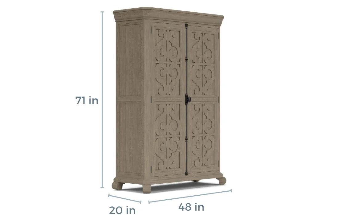 Mor Furniture Bellamy Armoire In Charcoal