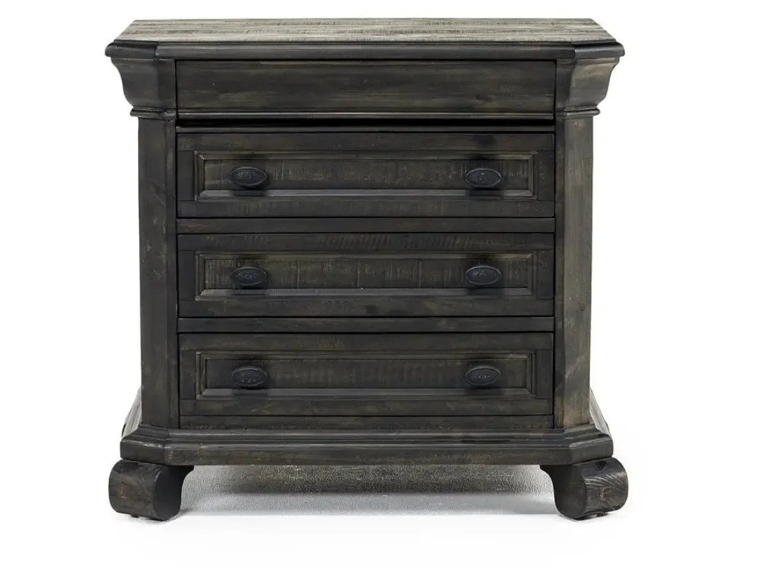 Mor Furniture Bellamy Sleigh Bed, Dresser, Mirror & 4 Drawer Nightstand In , Queen