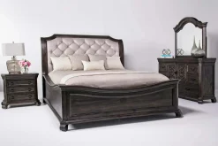 Mor Furniture Bellamy Sleigh Bed W/ Storage In White, Queen