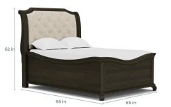 Mor Furniture Bellamy Sleigh Bed W/ Storage In White, Queen