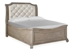 Mor Furniture Bellamy Sleigh Bed W/ Storage In White, Queen