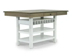 Mor Furniture Bellevue Counter Height Dining Table & 4 Stools In Antique White
