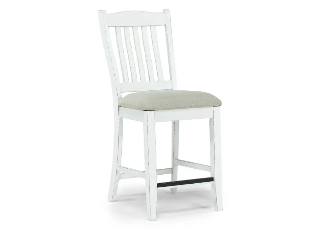 Mor Furniture Bellevue Counter Height Dining Table & 4 Stools In Antique White