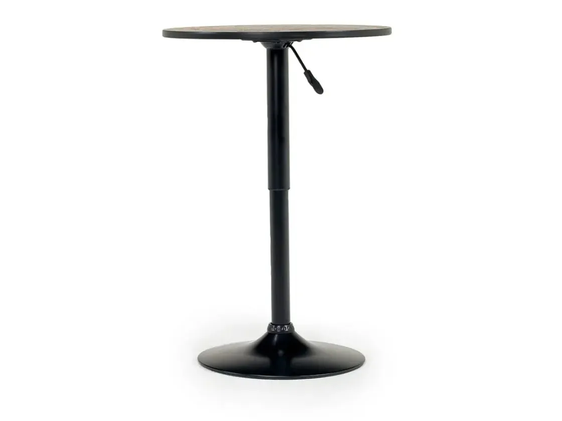 Mor Furniture Bentley Adjustable Height Round Pub Table In Black, Swivel