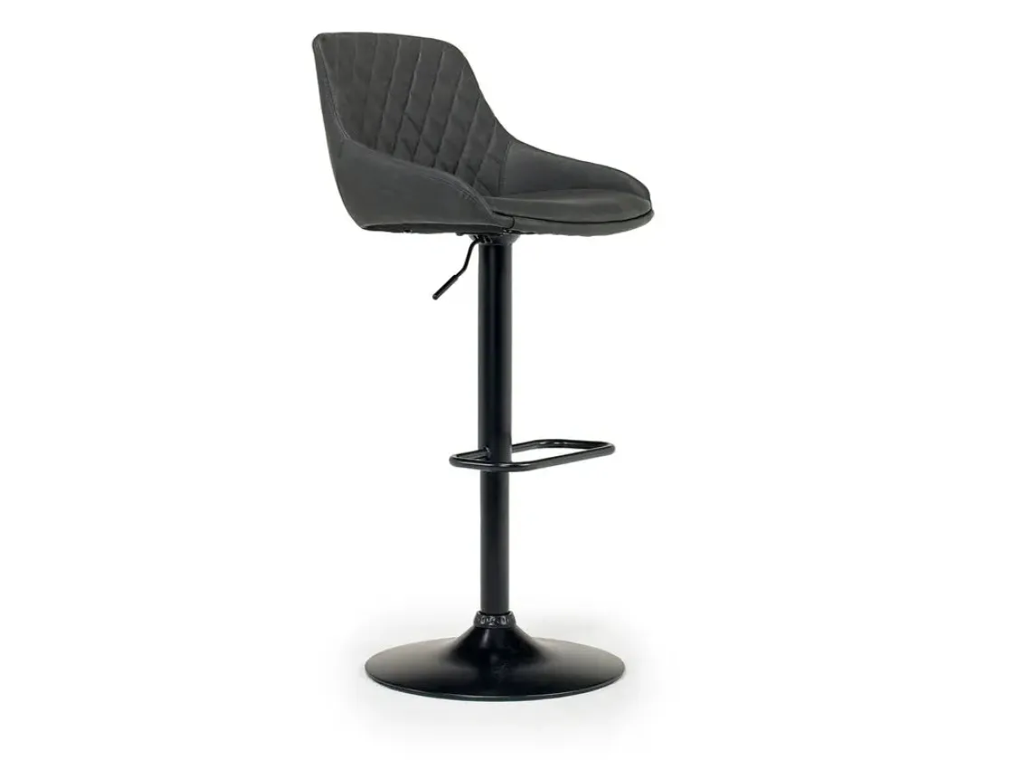 Mor Furniture Bentley Adjustable Height Round Pub Table In Black & 2 Eagle Barstools, Swivel