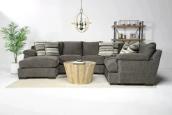 Mor Furniture Bermuda Tux Loveseat Chaise Sectional, Left Facing, Down - Custom Order