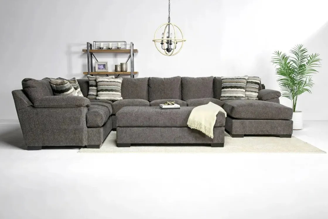 Mor Furniture Bermuda Tux Sofa Chaise Sectional, Left Facing, Down - Custom Order