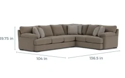 Mor Furniture Bermuda Tux Sofa Sectional In , Left Facing