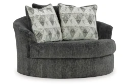 Mor Furniture Biddeford Swivel Chair In Shadow