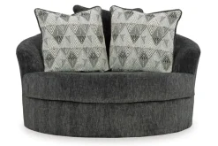Mor Furniture Biddeford Swivel Chair In Shadow