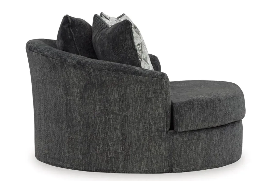 Mor Furniture Biddeford Swivel Chair In Shadow