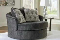 Mor Furniture Biddeford Swivel Chair In Shadow