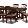Mor Furniture Bixby Oval Dining Table & 6 Chairs In Espresso