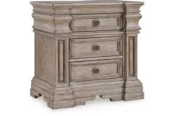 Mor Furniture Blairhurst 3 Drawer Charging Nightstand In Light Grayish Brown