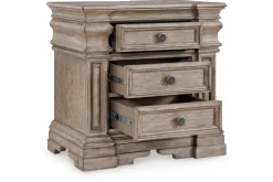 Mor Furniture Blairhurst 3 Drawer Charging Nightstand In Light Grayish Brown