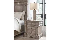Mor Furniture Blairhurst 3 Drawer Charging Nightstand In Light Grayish Brown