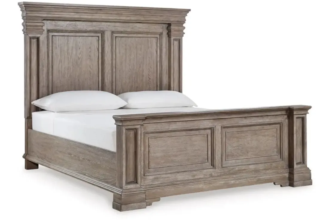 Mor Furniture Blairhurst Panel Bed In Light Grayish Brown, Queen
