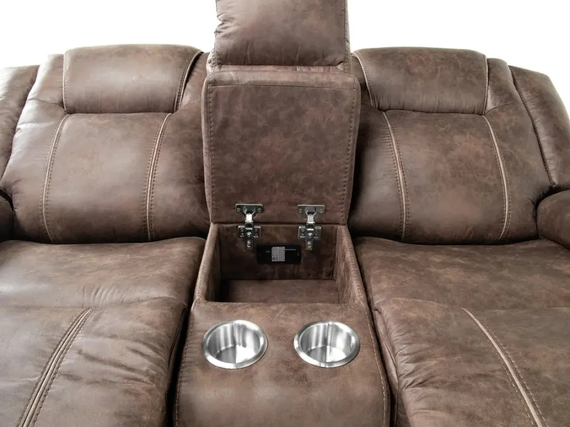 Mor Furniture Blake 2 Power Console Loveseat In