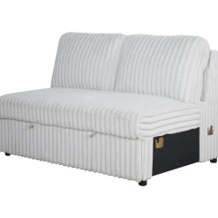 Mor Furniture Bliss Tux Loveseat Chaise Sectional In Mist Gray
