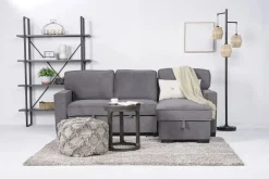 Mor Furniture Bloom Reversible Sofa Chaise In Gray
