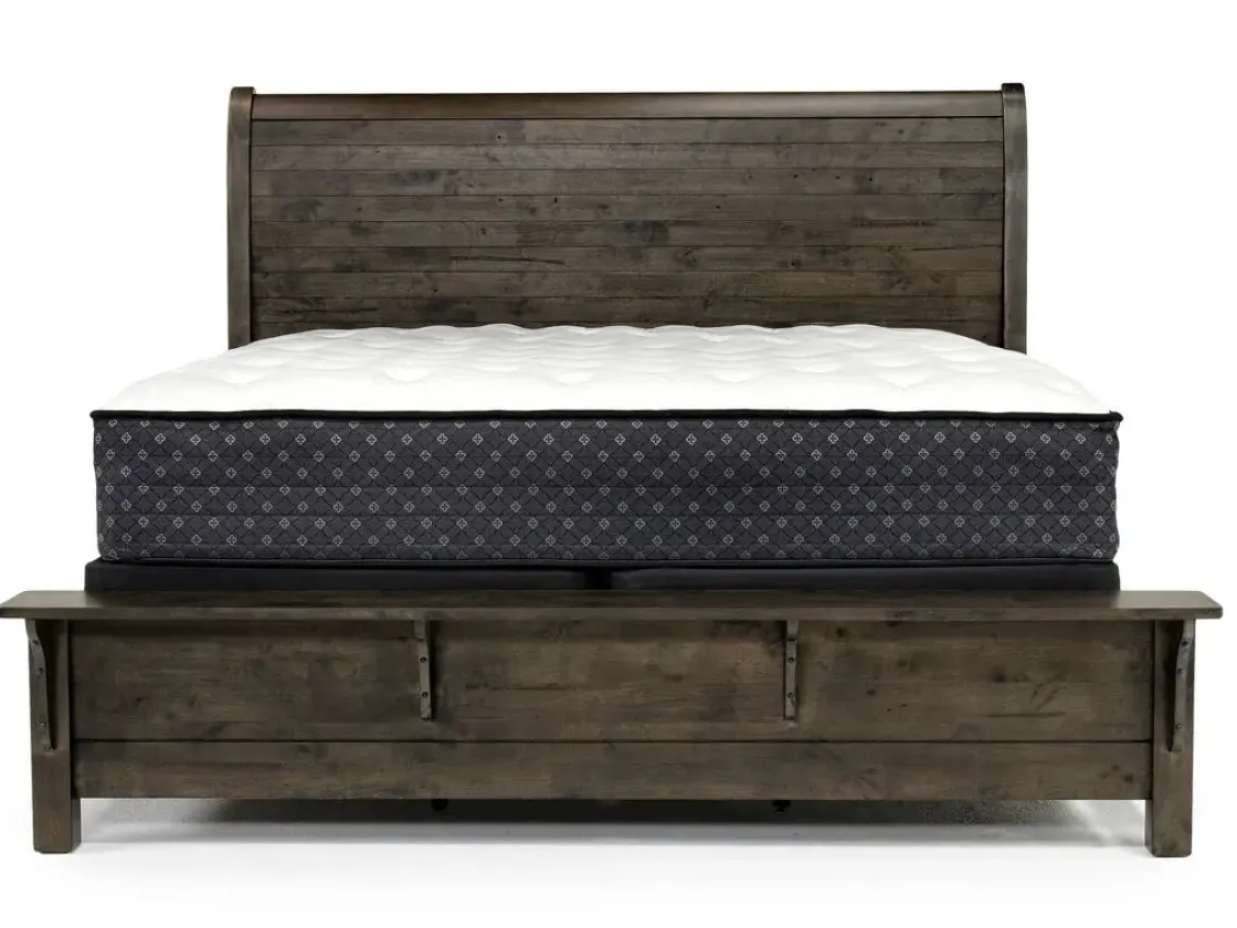 Mor Furniture Blue Ridge Panel Bed, Dresser, Mirror & Nightstand In Rustic Gray, Queen