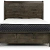 Mor Furniture Blue Ridge Panel Bed In Rustic Gray, Queen