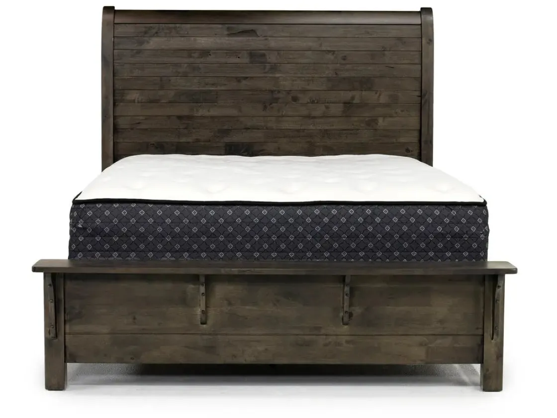 Mor Furniture Blue Ridge Panel Bed In Rustic Gray, Queen