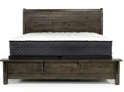 Mor Furniture Blue Ridge Panel Bed In Rustic Gray, Queen