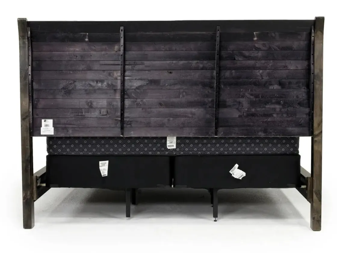 Mor Furniture Blue Ridge Panel Bed In Rustic Gray, Queen