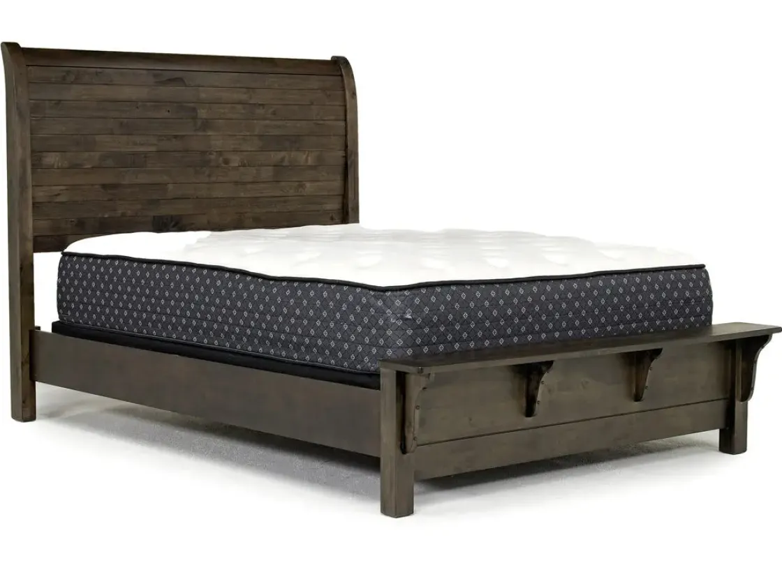 Mor Furniture Blue Ridge Panel Bed In Rustic Gray, Queen