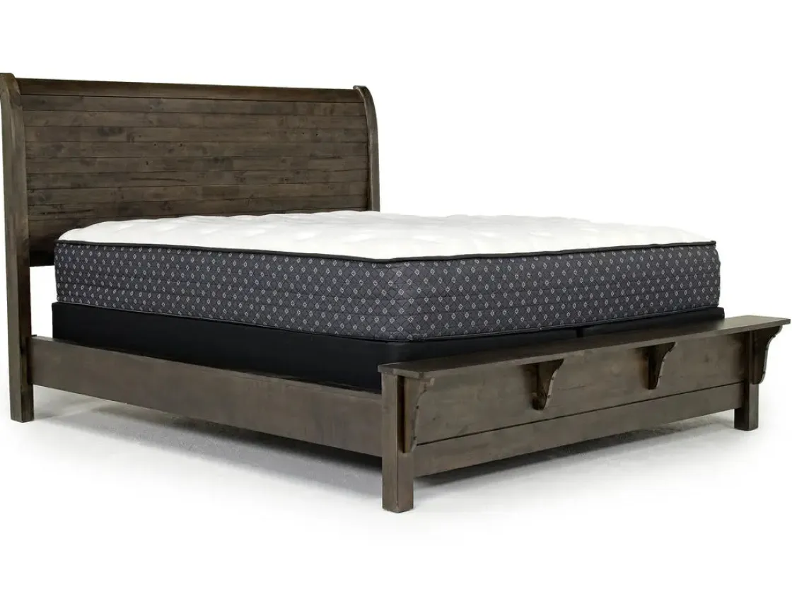 Mor Furniture Blue Ridge Panel Bed In Rustic Gray, Queen