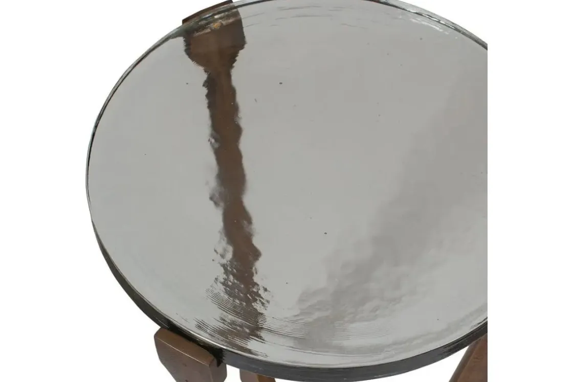 Mor Furniture Bohdi Outdoor Round Accent Table In Gold