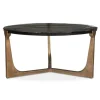 Mor Furniture Bohdi Outdoor Round Coffee Table In Gold