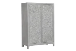 Mor Furniture Boho Chic Armoire In Washed White
