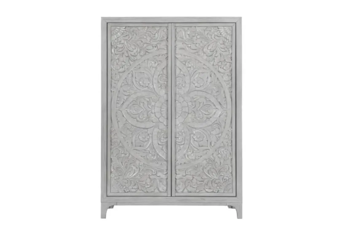 Mor Furniture Boho Chic Armoire In Washed White