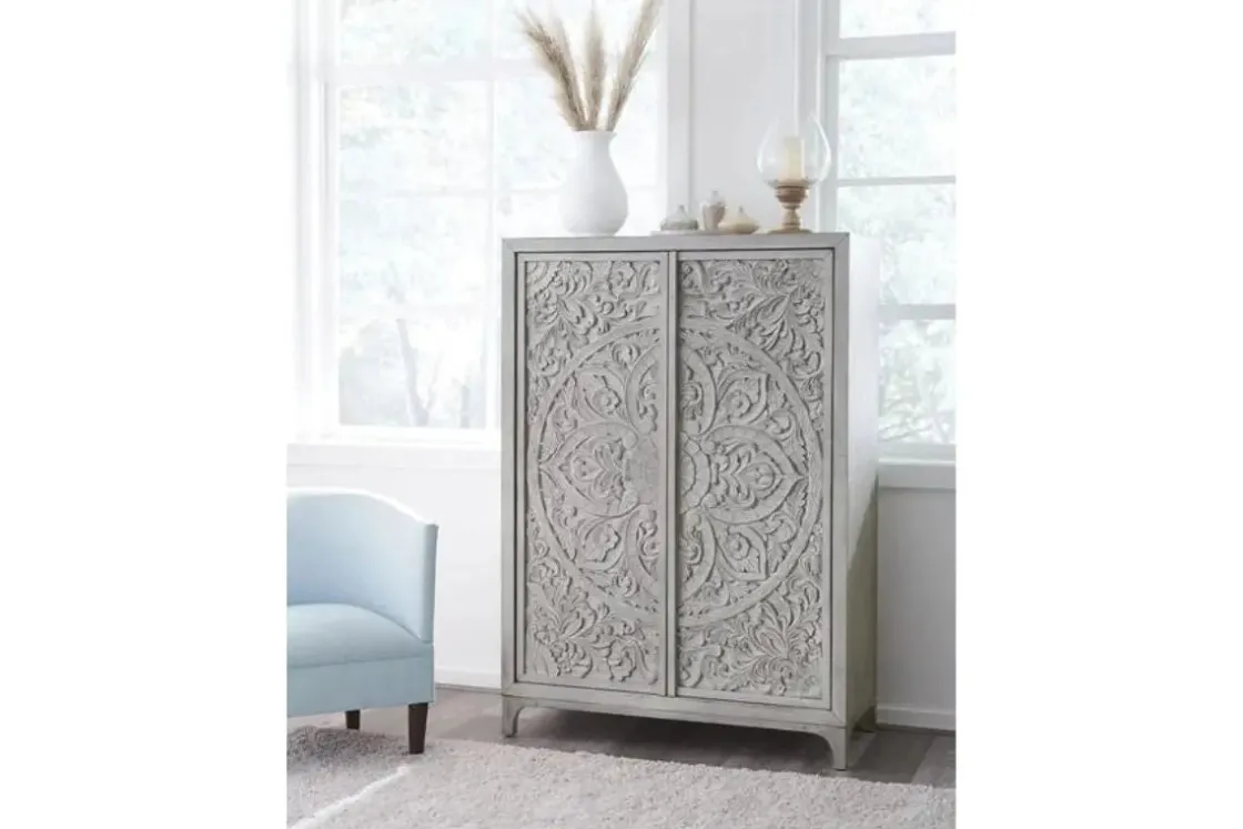 Mor Furniture Boho Chic Armoire In Washed White