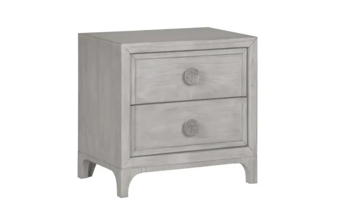 Mor Furniture Boho Chic Nightstand In Washed White